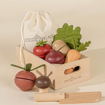 Wooden Vegetables Playset
