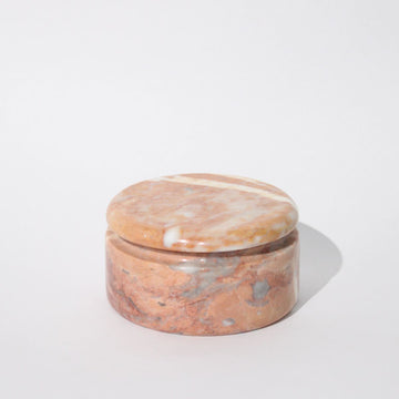 Rose Marble Catchall with Lid