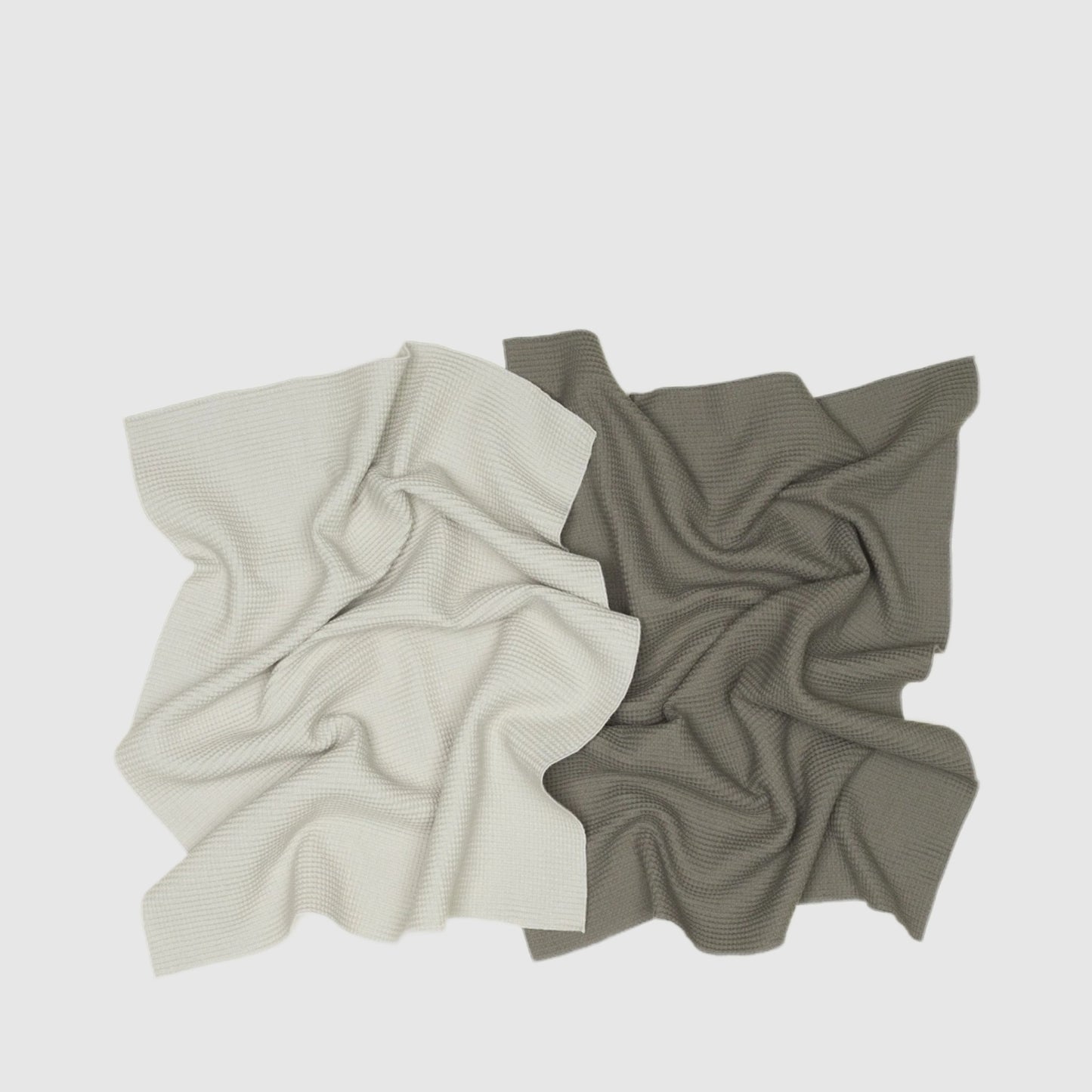 Hawkins New York Waffle Dish Towel-Light Grey/Dark Grey