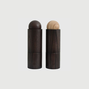 Modern Ash Wood Spice Mills (Set of 2)