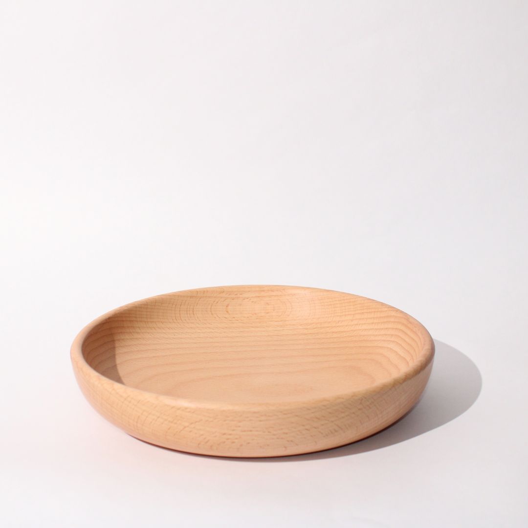 Beech Wood Shallow Bowl