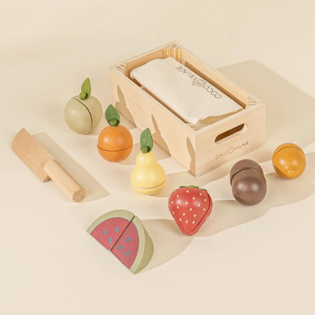 Wooden Fruits Playset