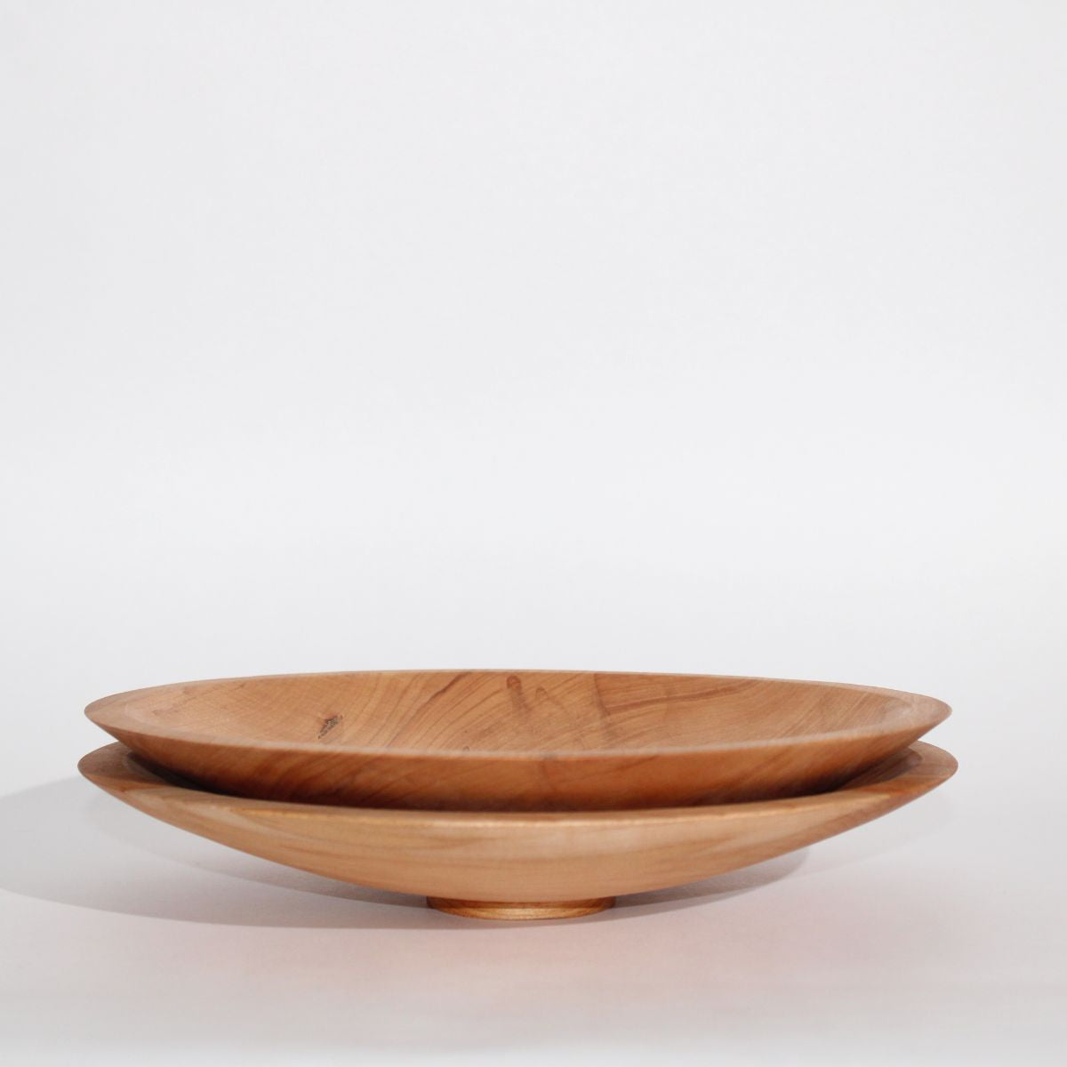 Large Shallow Wooden Bowl