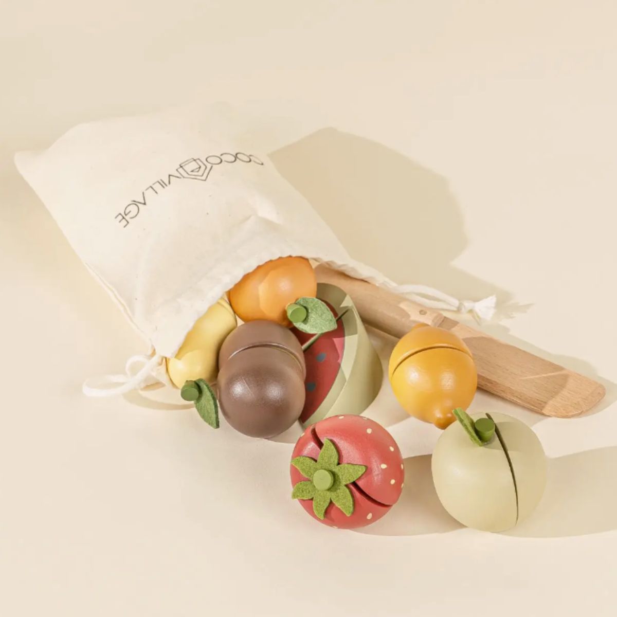 Wooden Fruits Playset