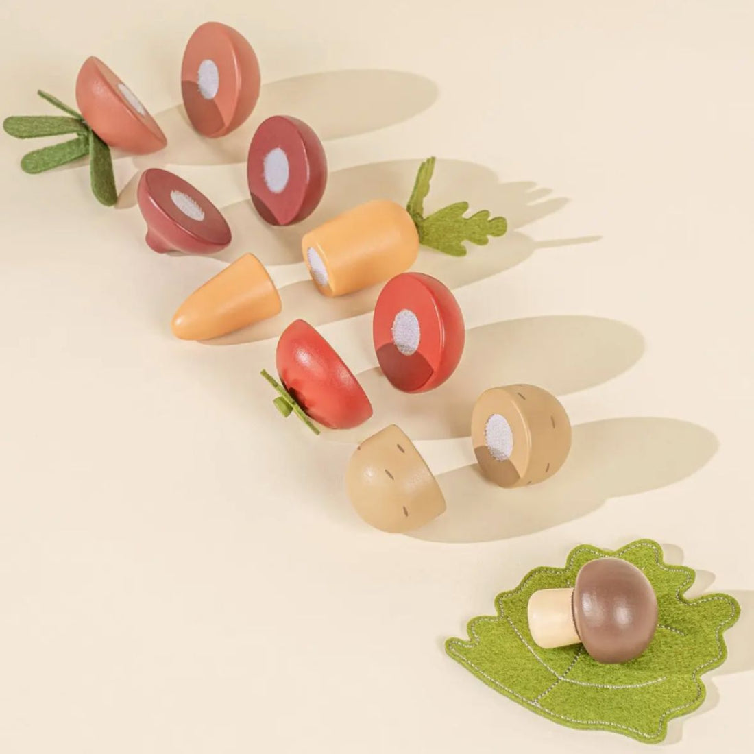 Wooden Vegetables Playset