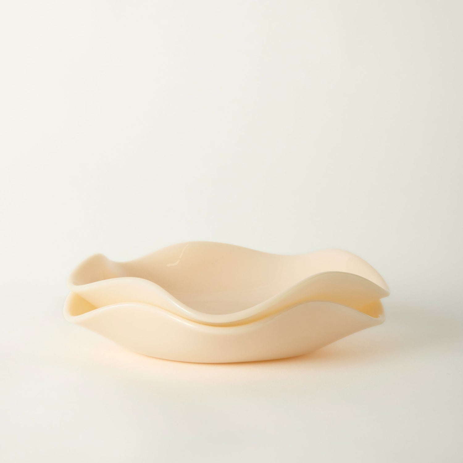 Small Petal Plate, Almond (Opaque)