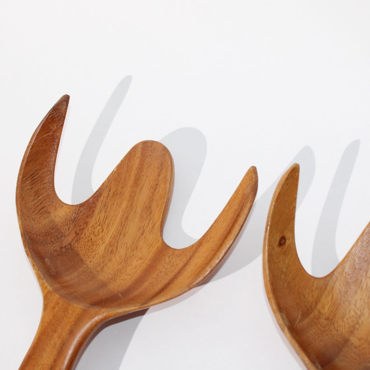 Midcentury Modernist Teak wood Salad Servers