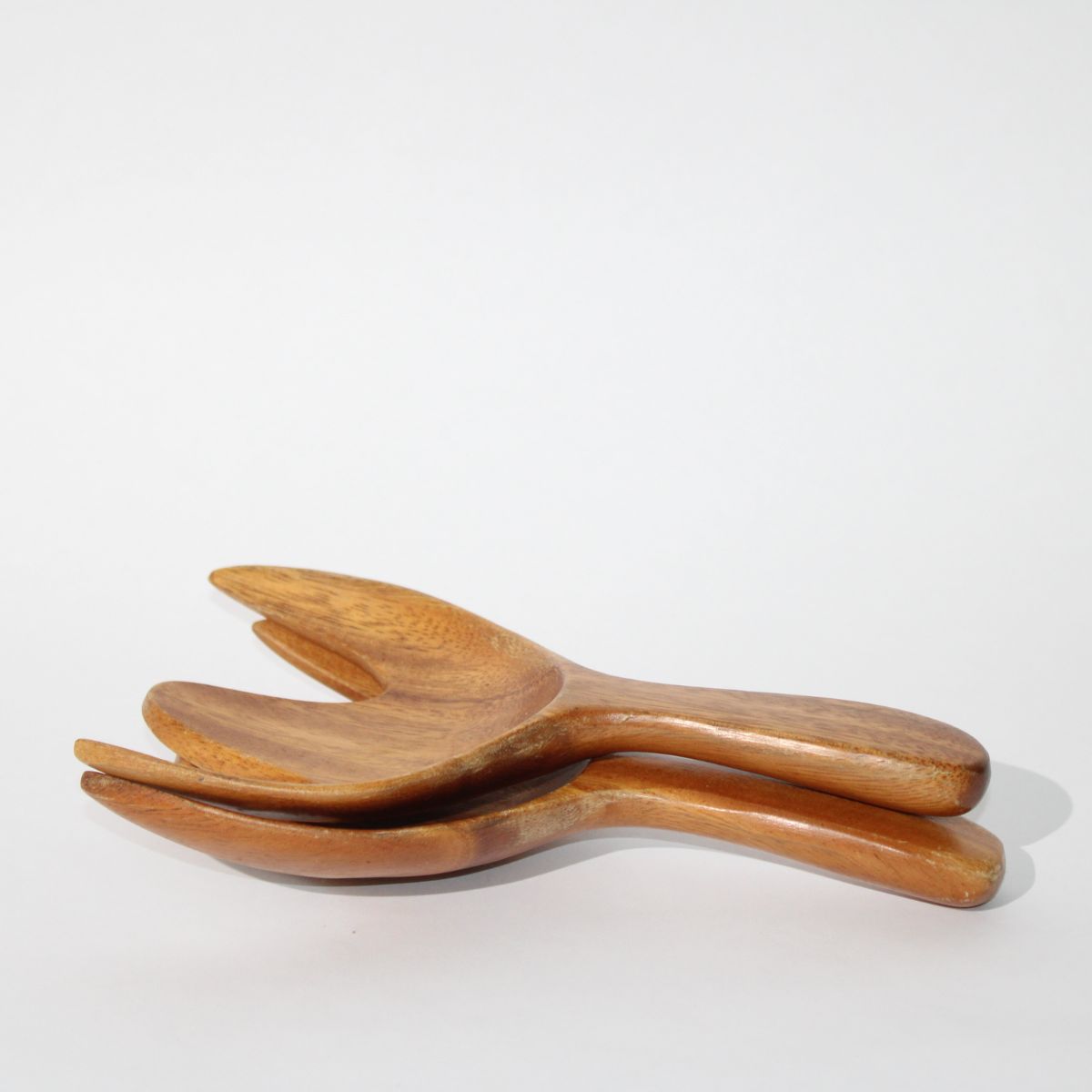 Midcentury Modernist Teak wood Salad Servers