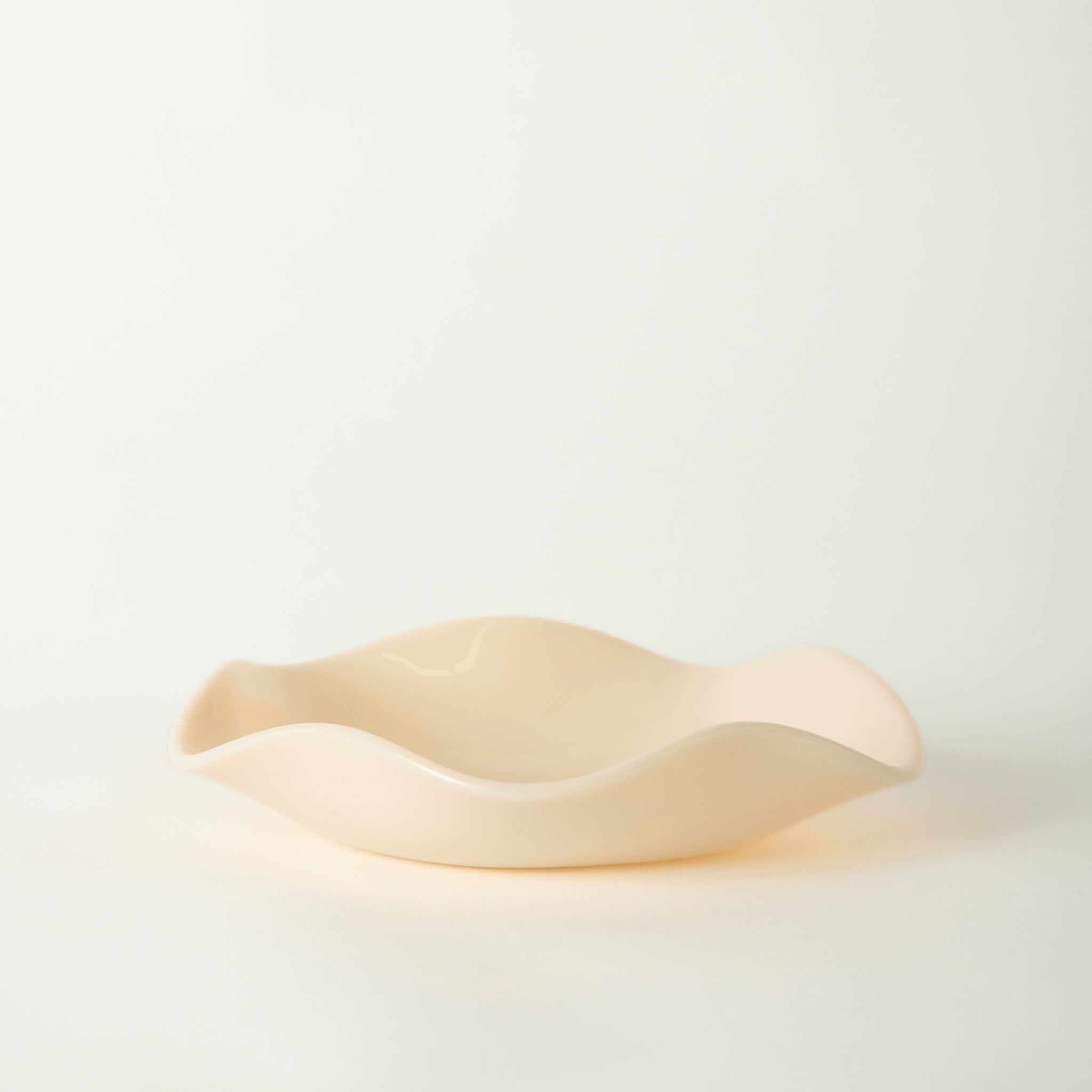 Small Petal Plate, Almond (Opaque)