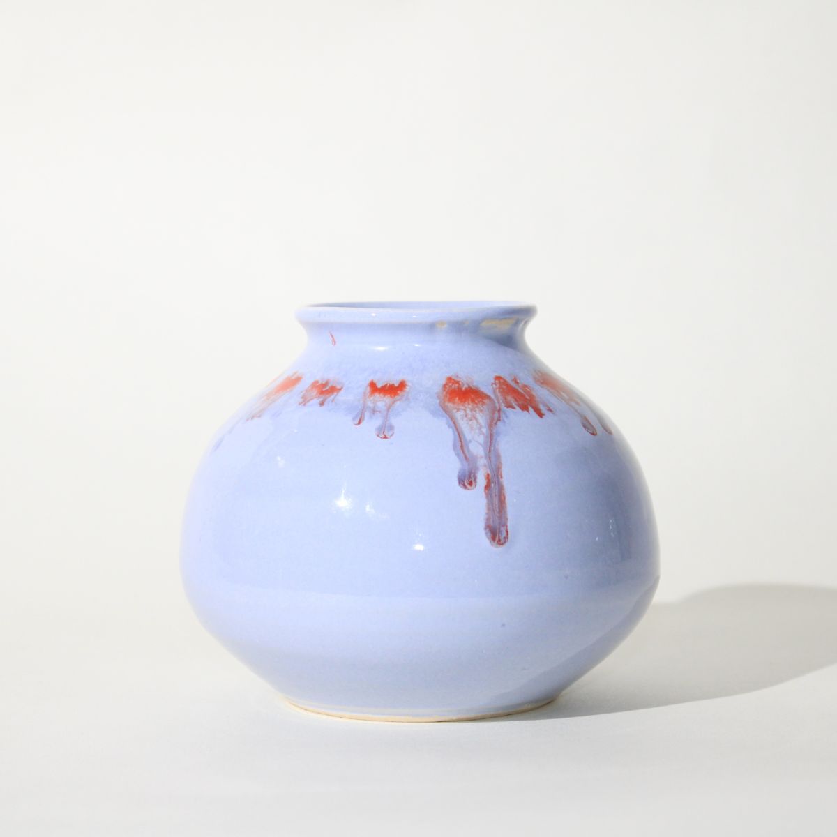 1970s Studio Pottery Drip Glaze Vase