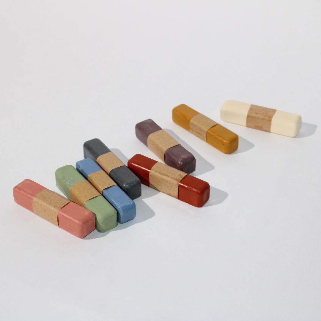 All Natural Beeswax Crayons-Oil Pastels | Set of 8