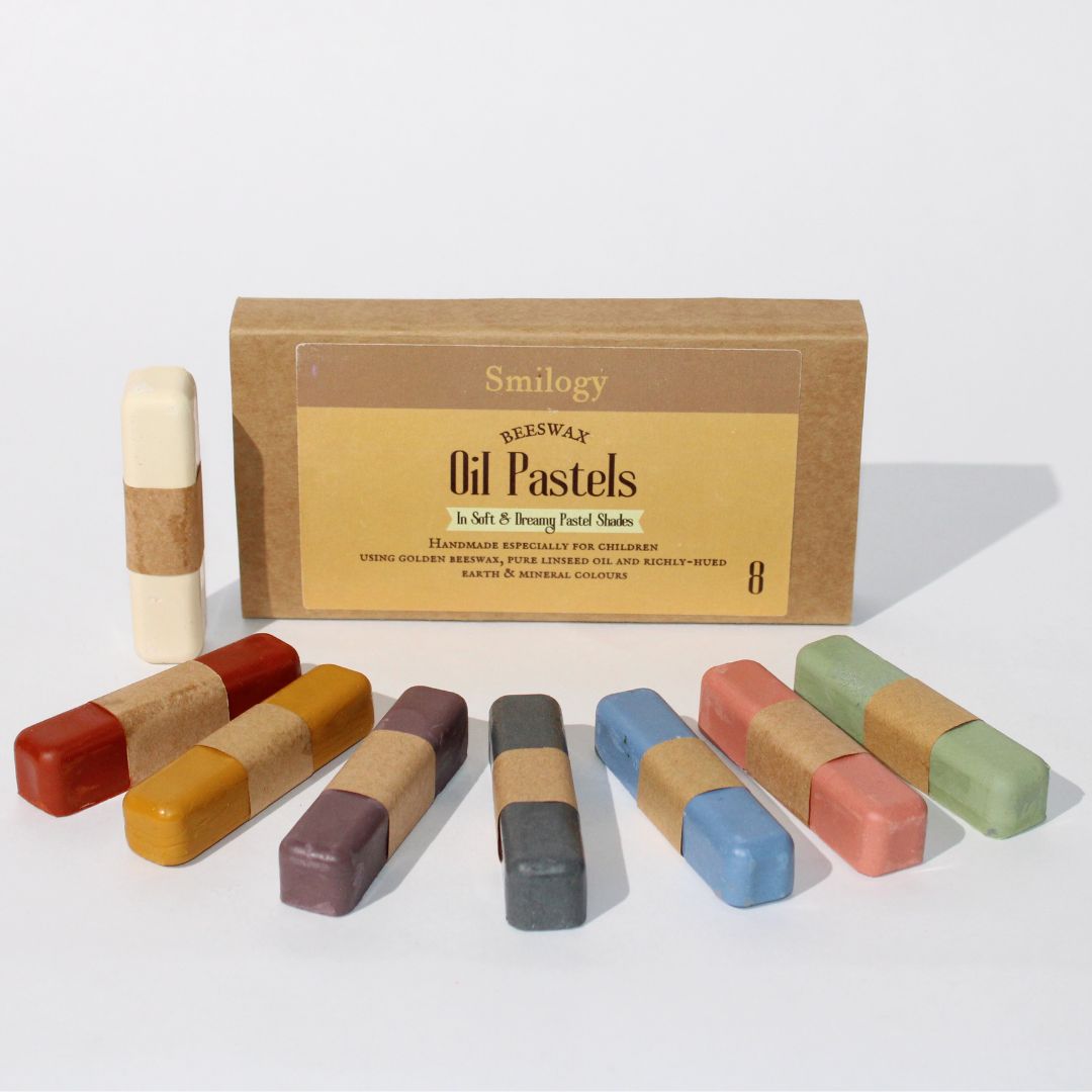 All Natural Beeswax Crayons-Oil Pastels | Set of 8