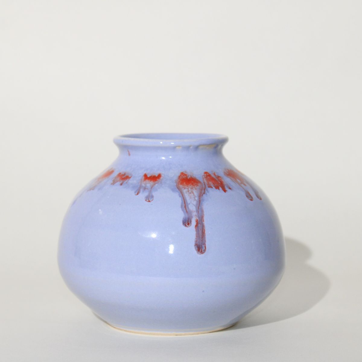 1970s Studio Pottery Drip Glaze Vase