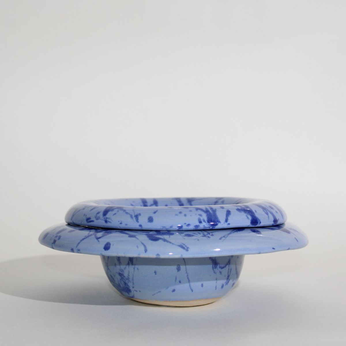 Blue Splatter Big Bowl