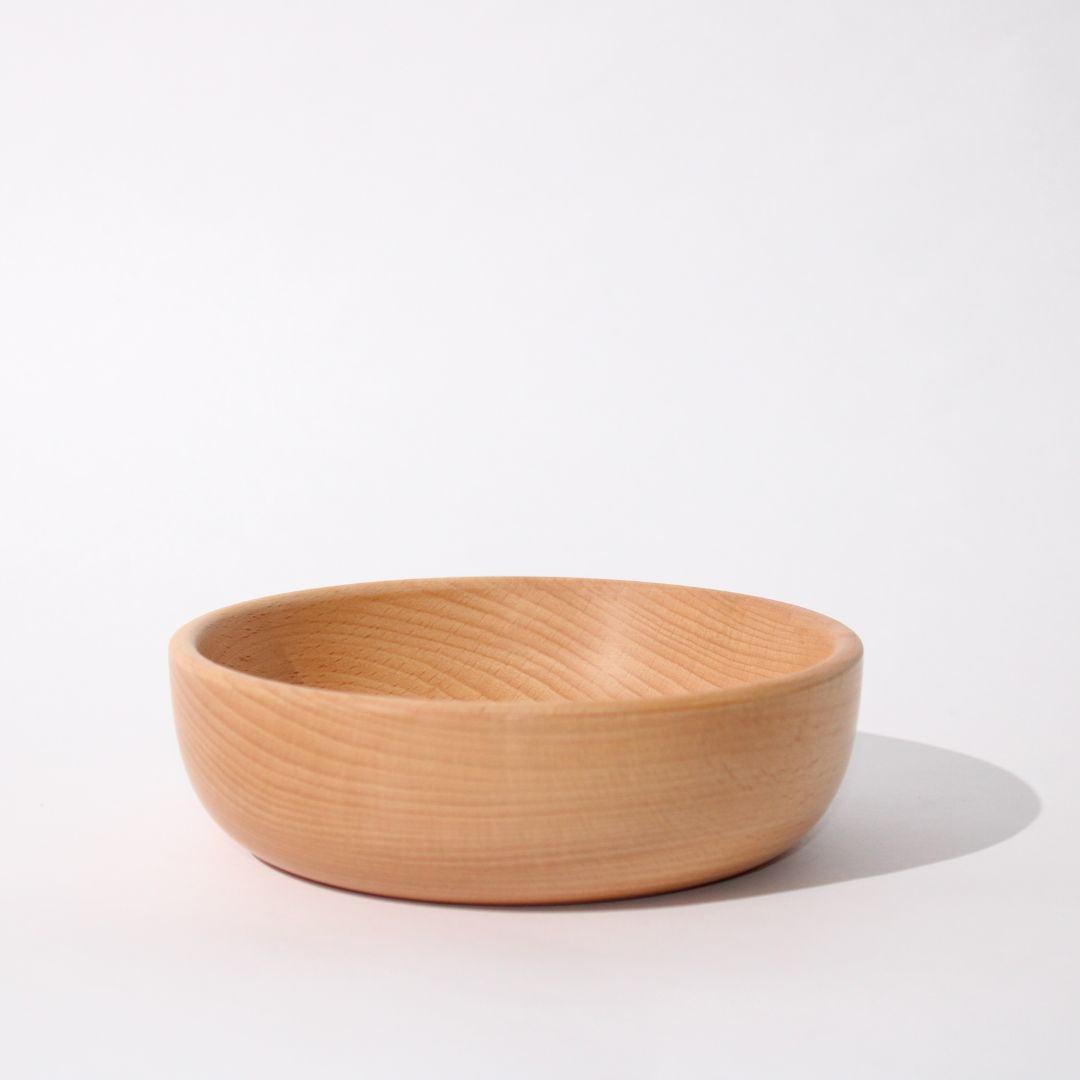 Beech Wood Shallow Bowl