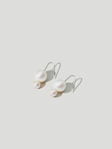 Double Orb Pearl Earrings