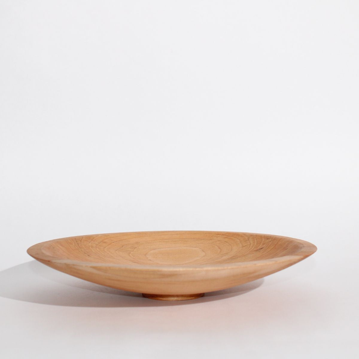 Large Shallow Wooden Bowl