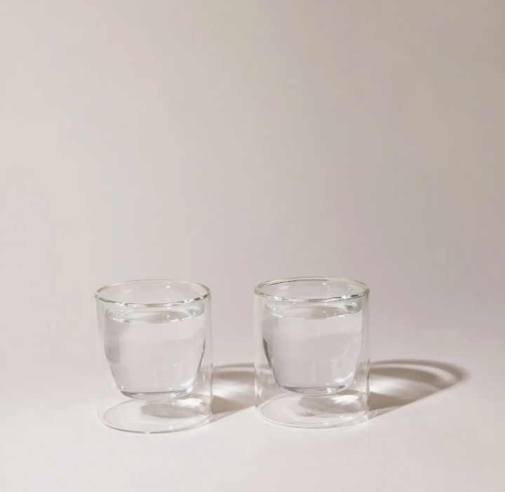 Yield, Modern Drinking Glass Set, Clear Glass – DOMA
