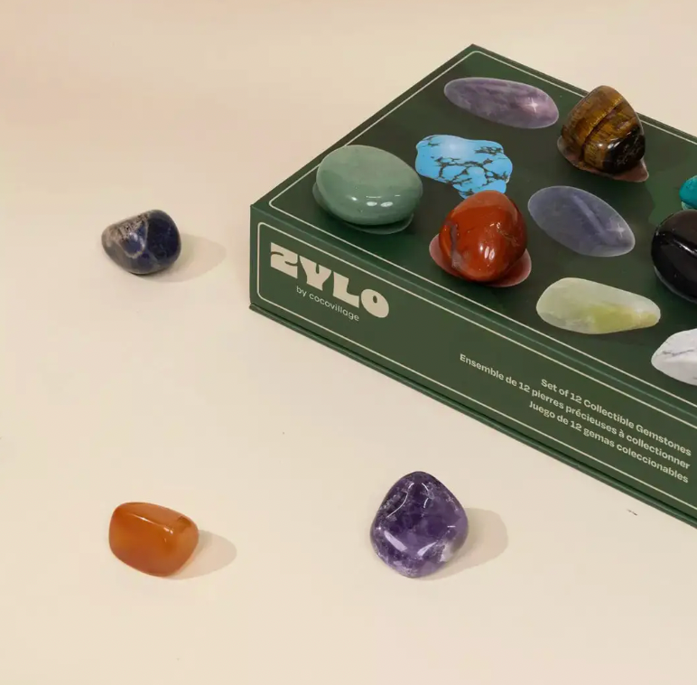 Set of 12 Collectible Gemstones