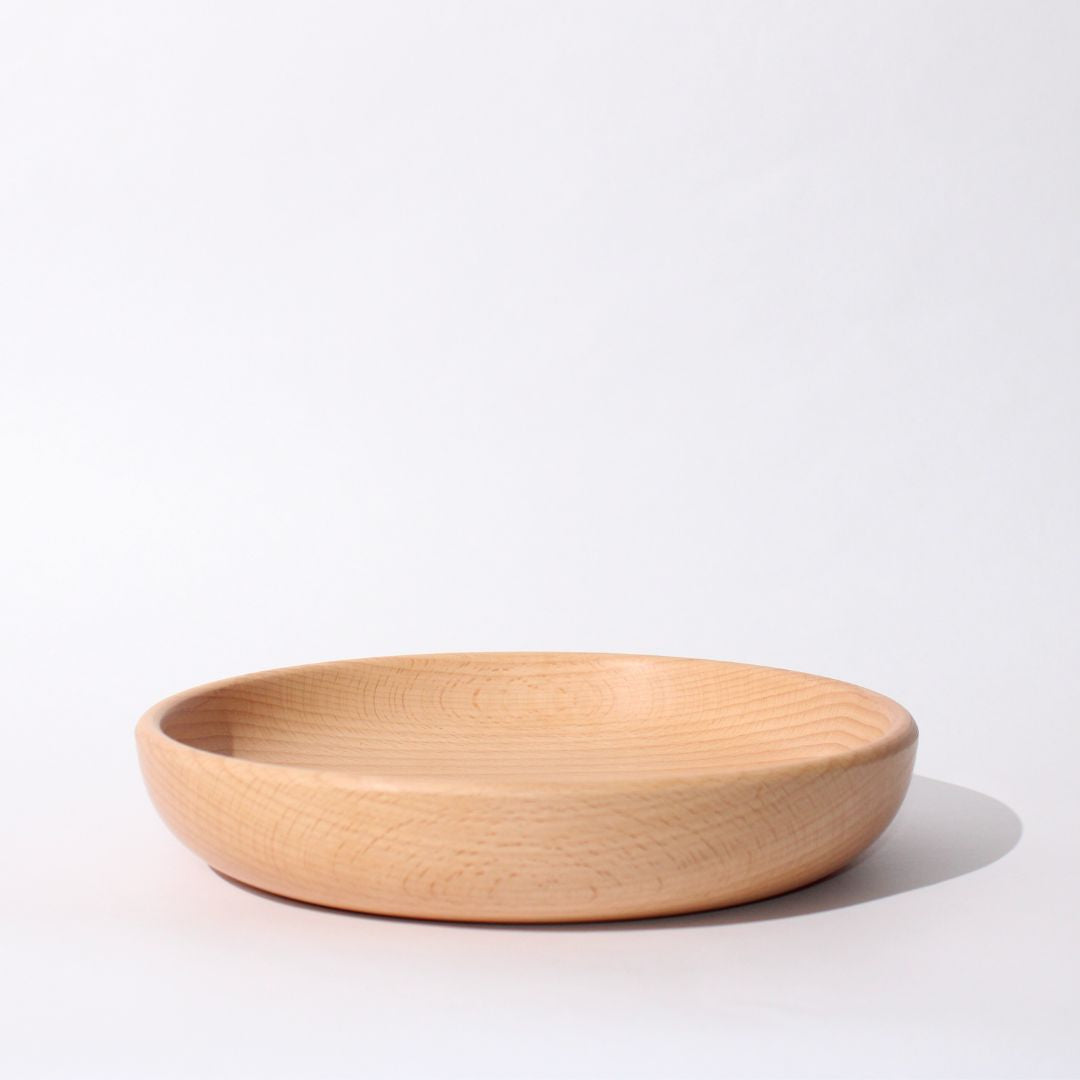 Beech Wood Shallow Bowl