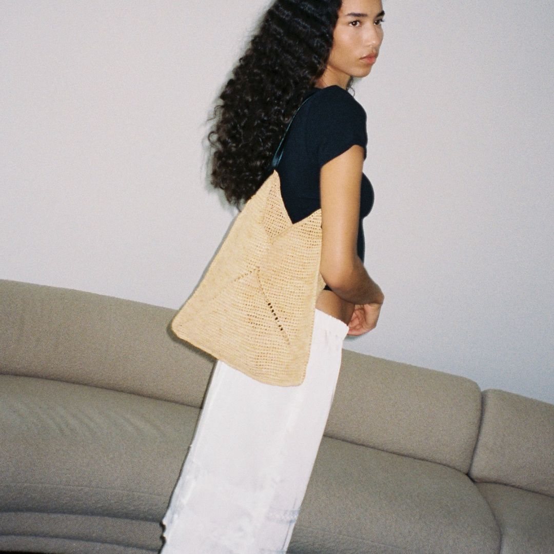 Sloan Raffia Tote Bag