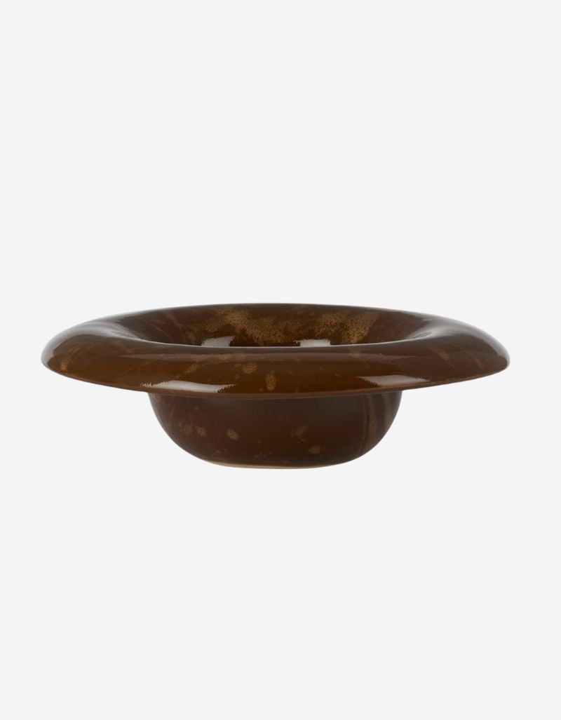 Brown Splatter Big Bowl