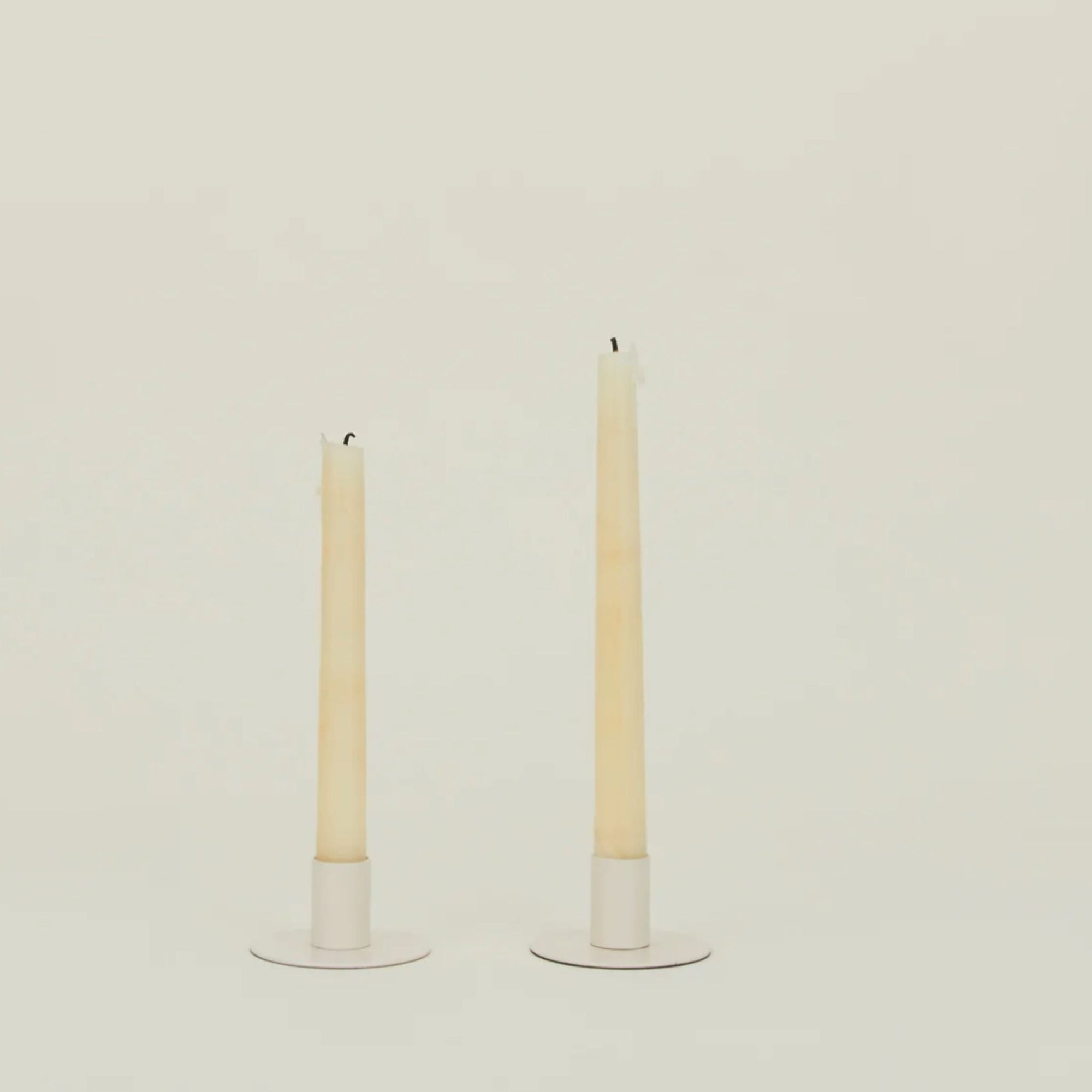 Essential Metal Candle Holders, Set of 2-Black